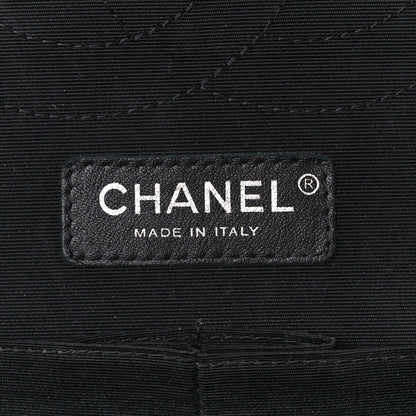Chanel Lambskin Quilted Colorblock Jumbo Double Flap Black White Red 6 of 11