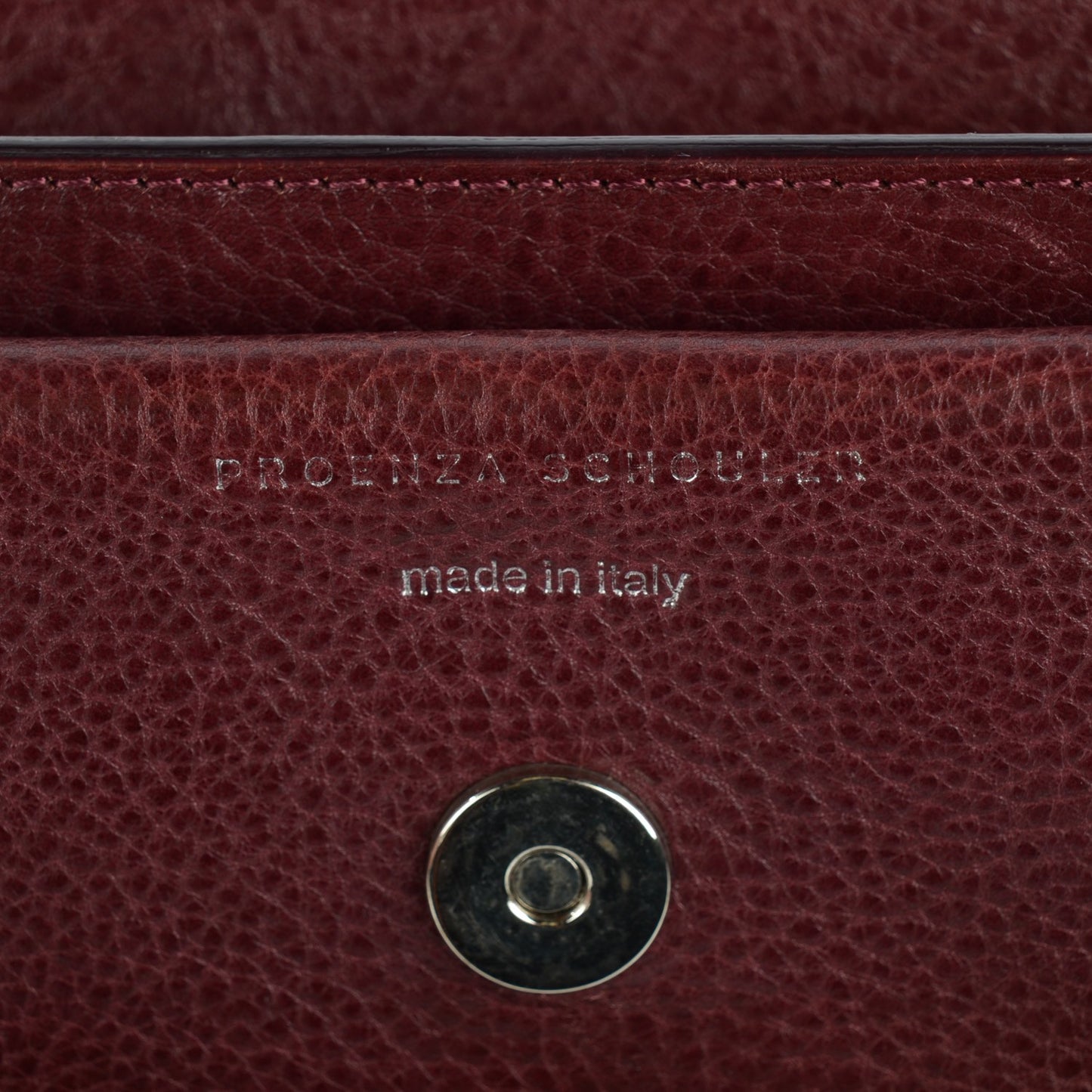 Calfskin PS11 Classic Shoulder Bag Burgundy