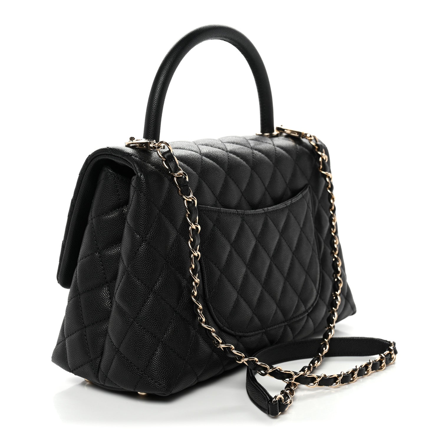 Chanel Caviar Quilted Small Coco Handle Flap Black 3 of 11