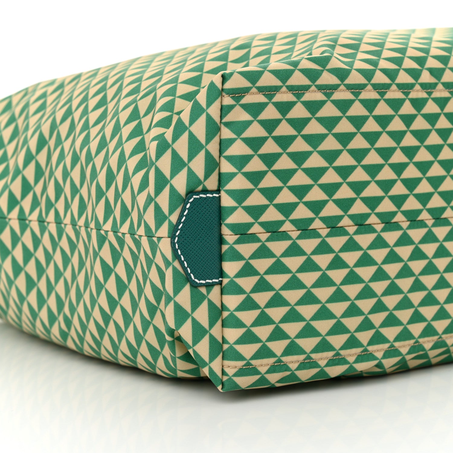 Prada Re-Nylon Saffiano Triangolo Symbole Shopping Tote Green 9 of 10