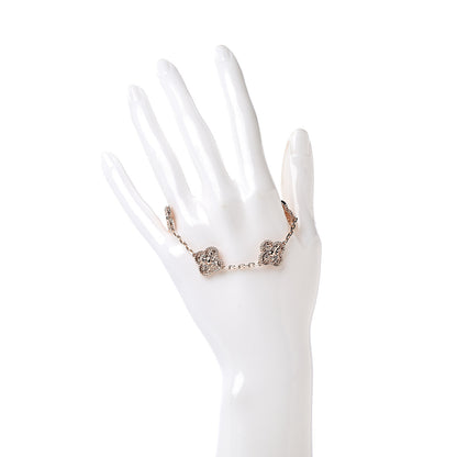 Van Cleef & Arpels 18K Rose Gold 5 Motifs Vintage Alhambra Bracelet 2 of 5