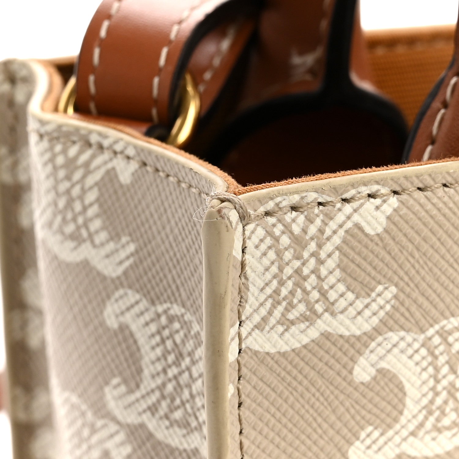 Celine Triomphe Canvas Calfskin Mini Vertical Cabas Grege 1800025