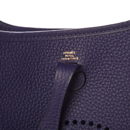 Hermes Taurillon Clemence Evelyne TPM Bleu Encre 6 of 8