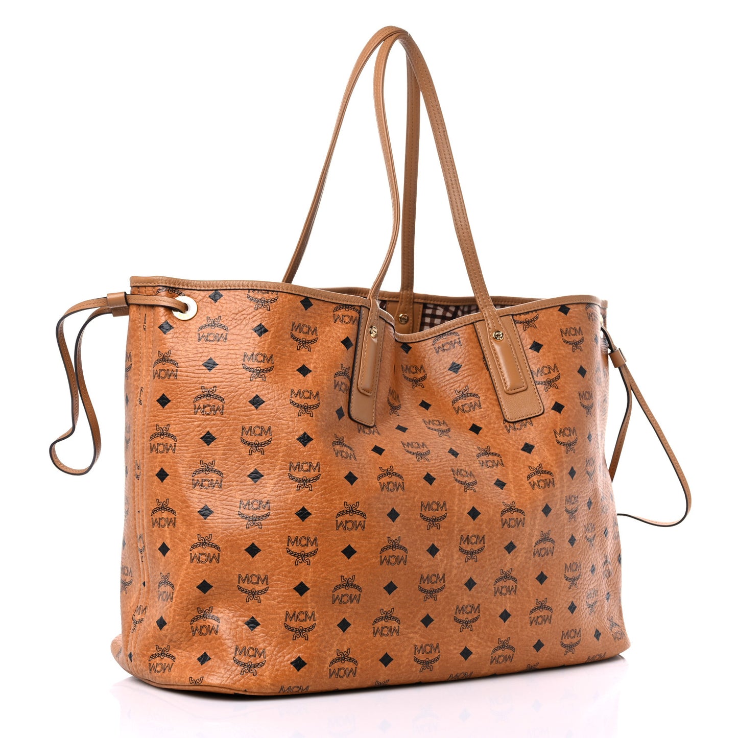 Visetos Large Liz Reversible Shopper Tote Cognac