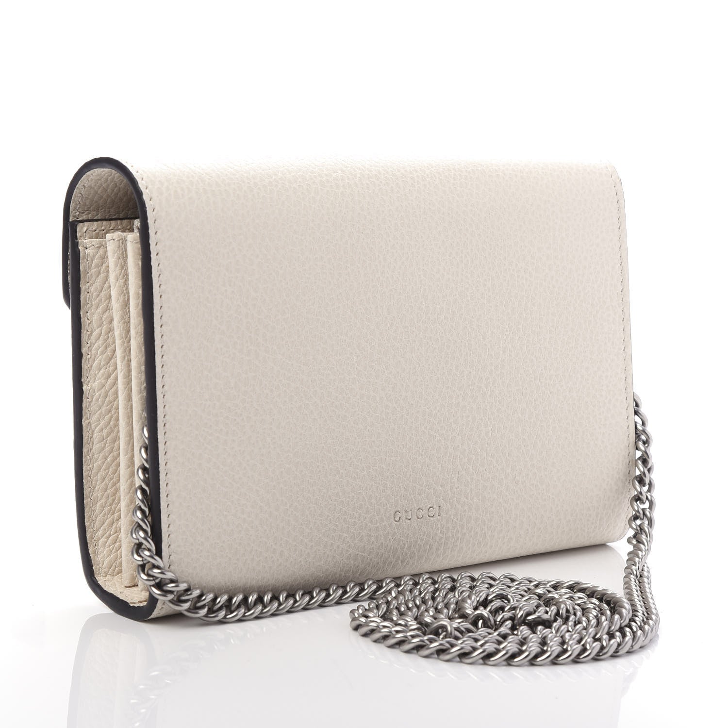Gucci Dollar Calfskin Mini Dionysus Chain Wallet Mystic White 3 of 10