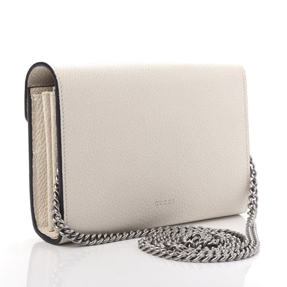 Gucci Dollar Calfskin Mini Dionysus Chain Wallet Mystic White 3 of 10