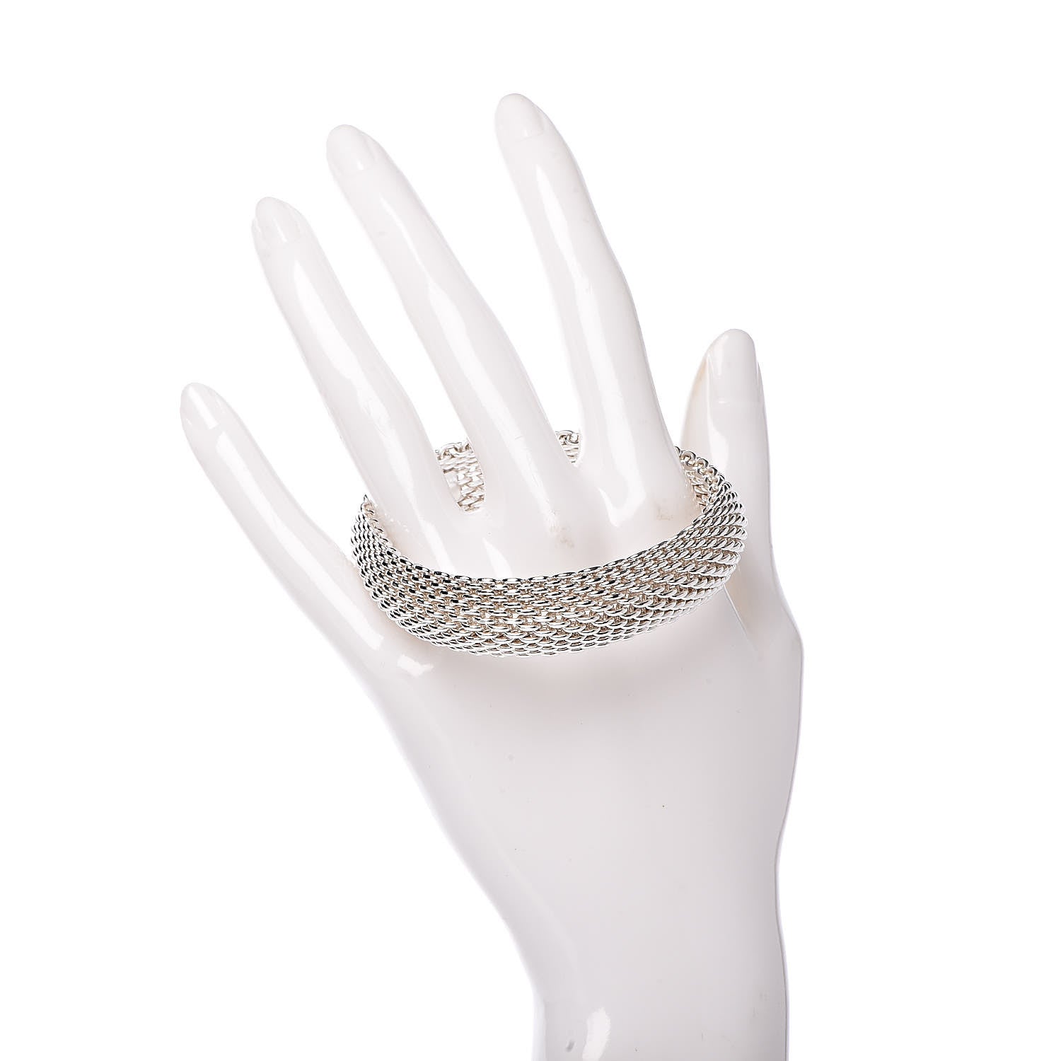 Tiffany Sterling Silver Somerset Mesh Bracelet 2 of 4