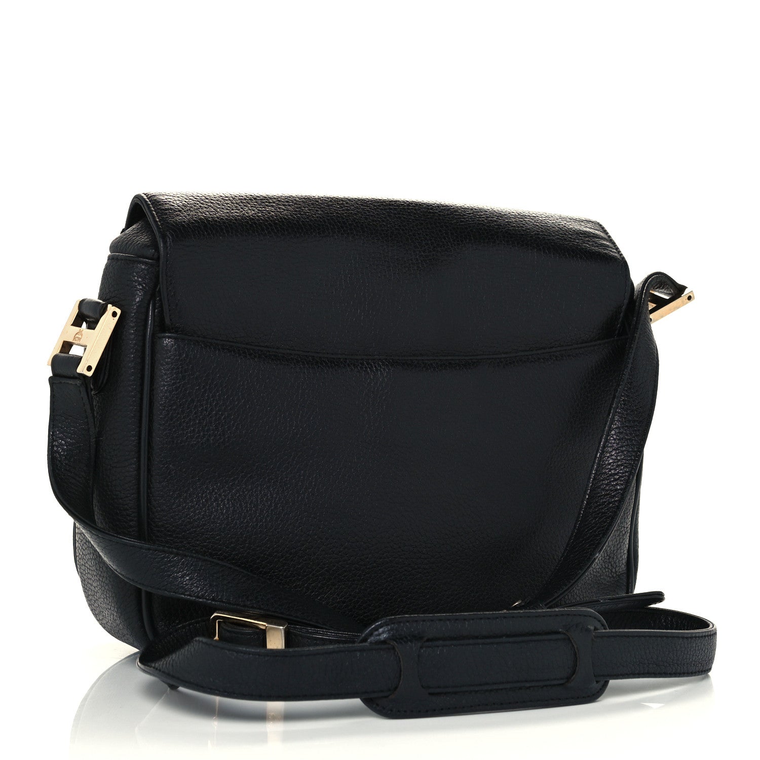 MCM Grained Calfskin Studded Crossbody Bag Black 3 of 9