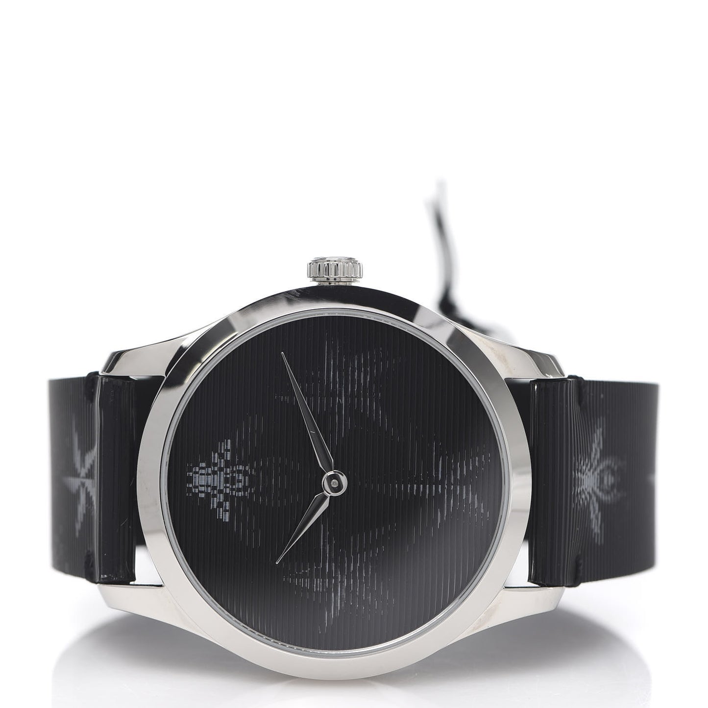 Stainless Steel Calfskin 38mm G-Timeless Bee Star Hologram Quartz Watch Black