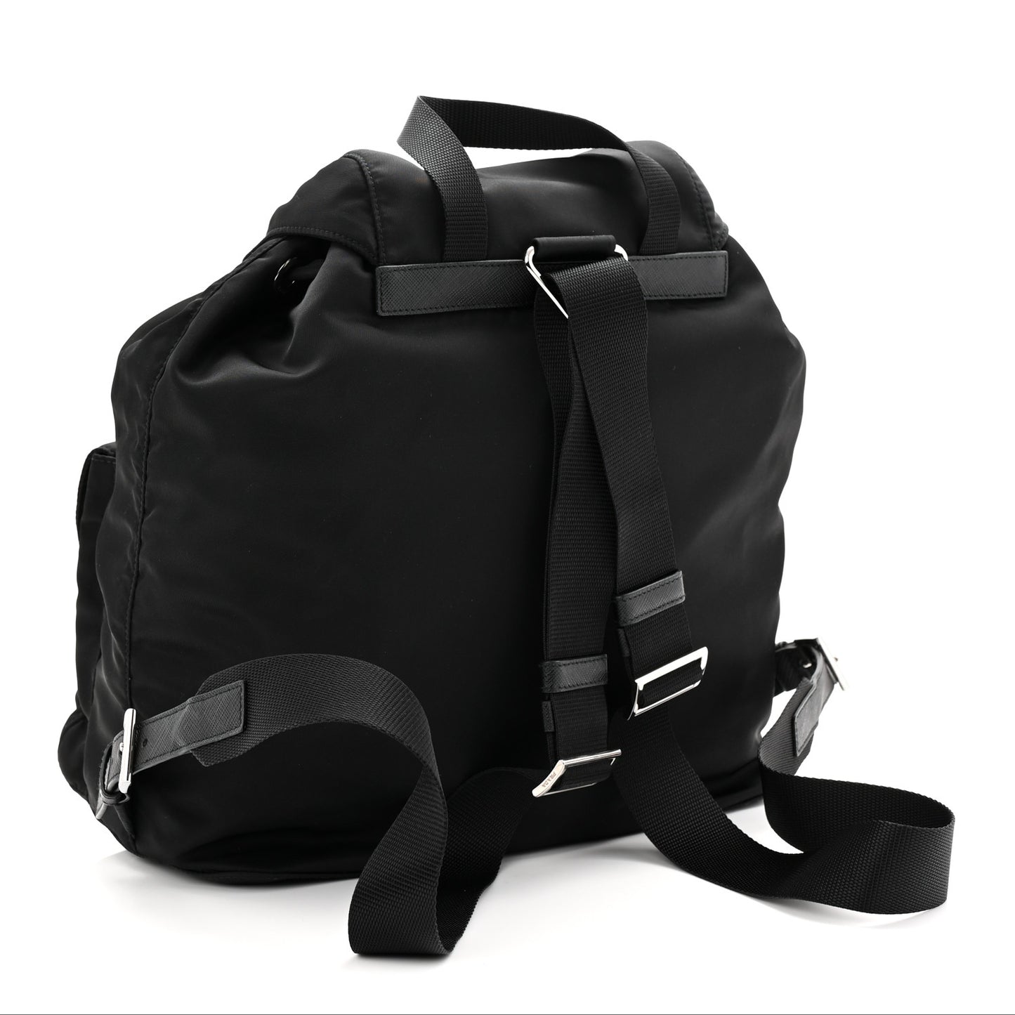 Tessuto Nylon Saffiano Medium Backpack Black