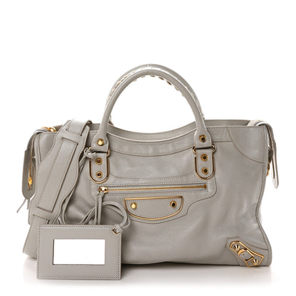 Balenciaga Agneau Gold Metallic Edge Hardware City Gris Glace 3 of 11