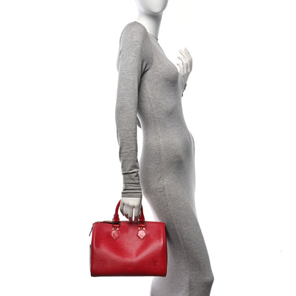 Louis Vuitton Epi Speedy 25 Castillan Red 2 of 15