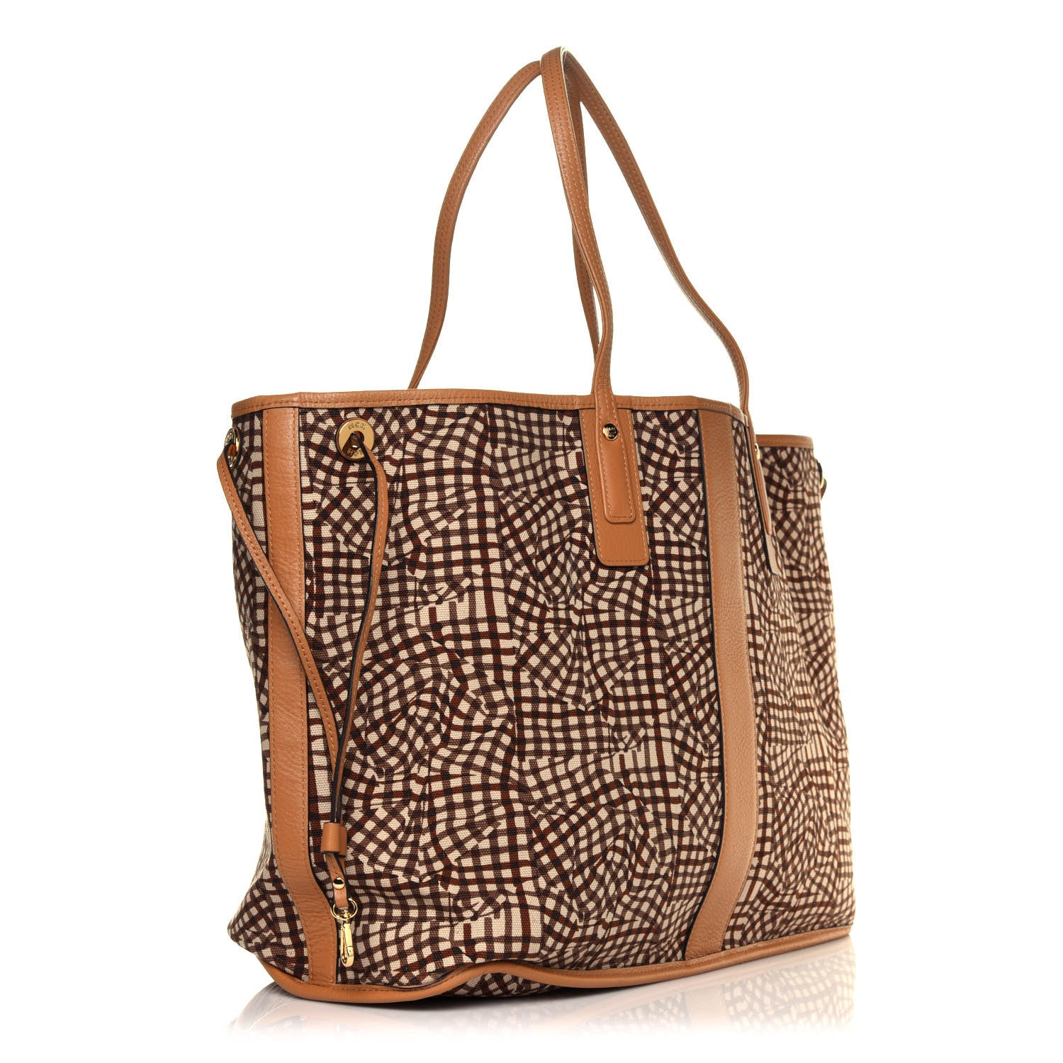 MCM Visetos Large Liz Reversible Shopper Tote Cognac 5 of 7