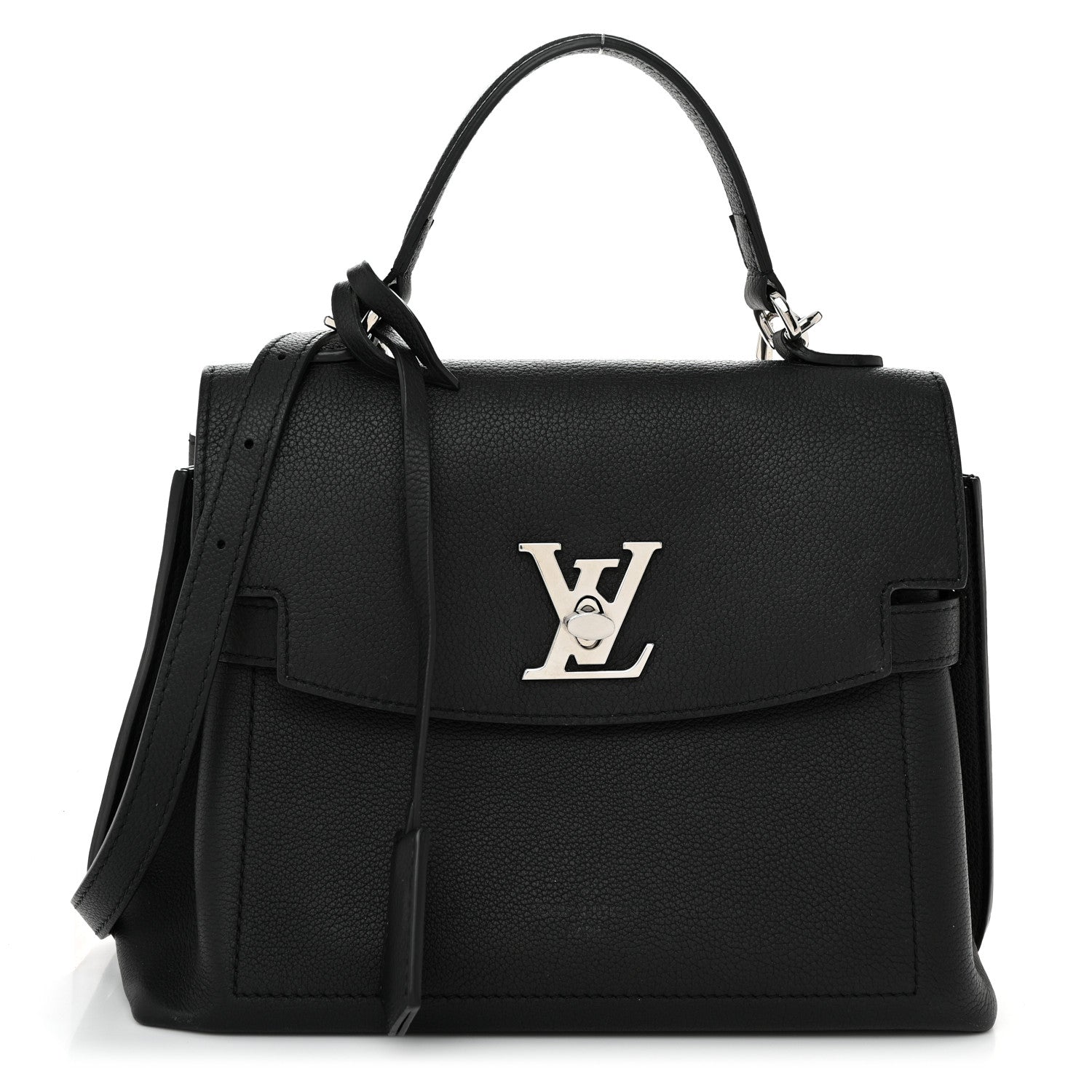 Louis Vuitton Calfskin Lockme Ever BB Black 1 of 12