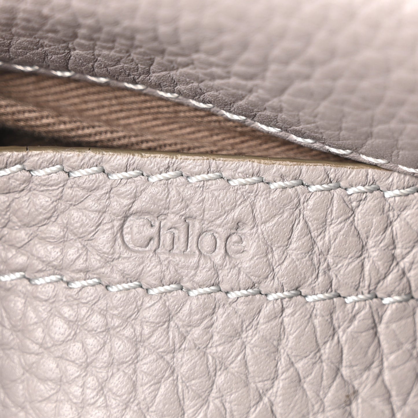 Grained Calfskin Small Marcie Saddle Bag Cashmere Grey