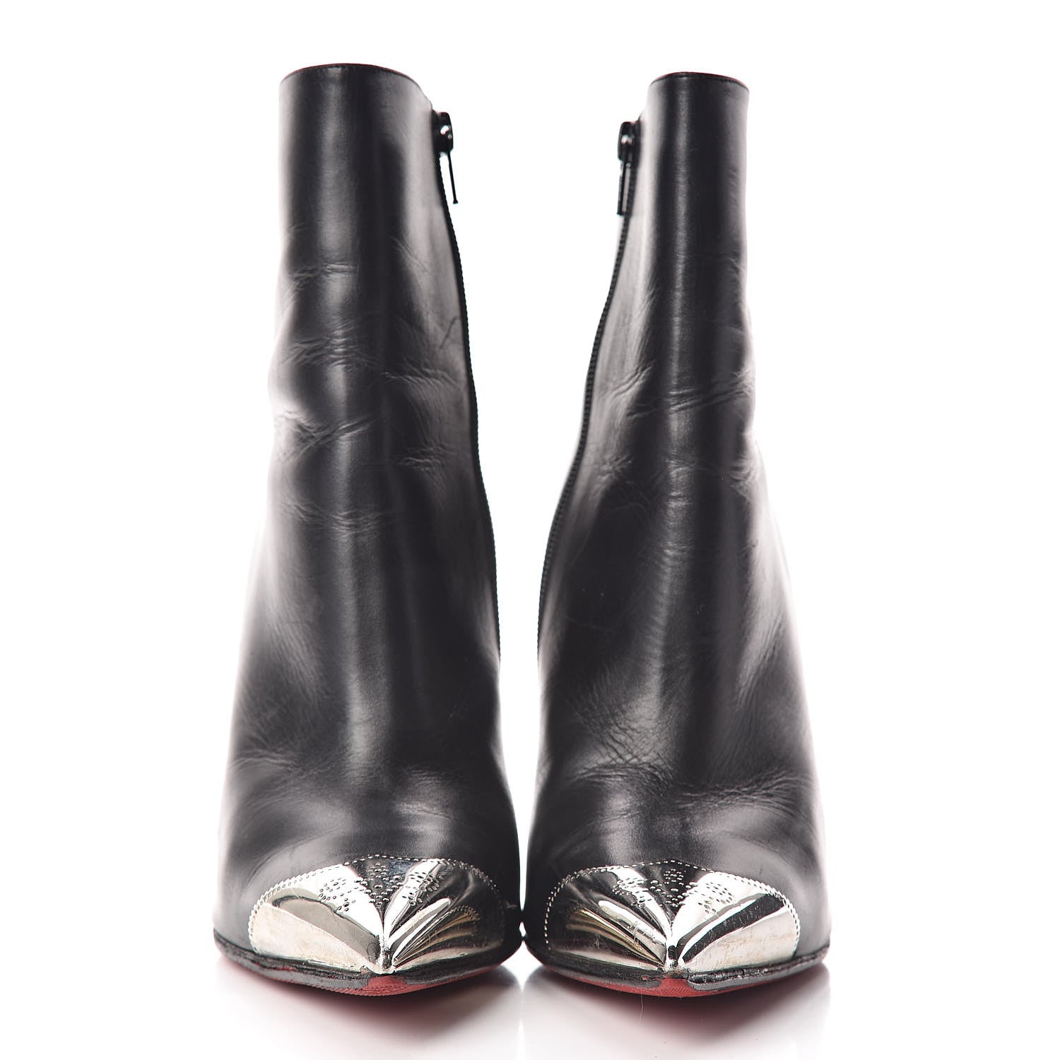 Christian Louboutin Calfskin Calamijane Booty 100 Ankle Boots 40.5 Black 2 of 12