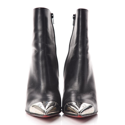 Christian Louboutin Calfskin Calamijane Booty 100 Ankle Boots 40.5 Black 2 of 12