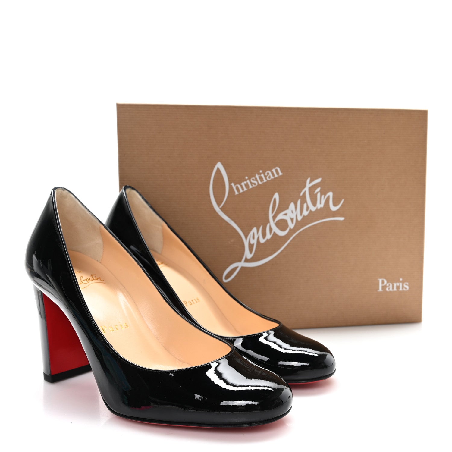 Christian Louboutin Patent Lady Gena 85 Pumps 35 Black 9 of 9