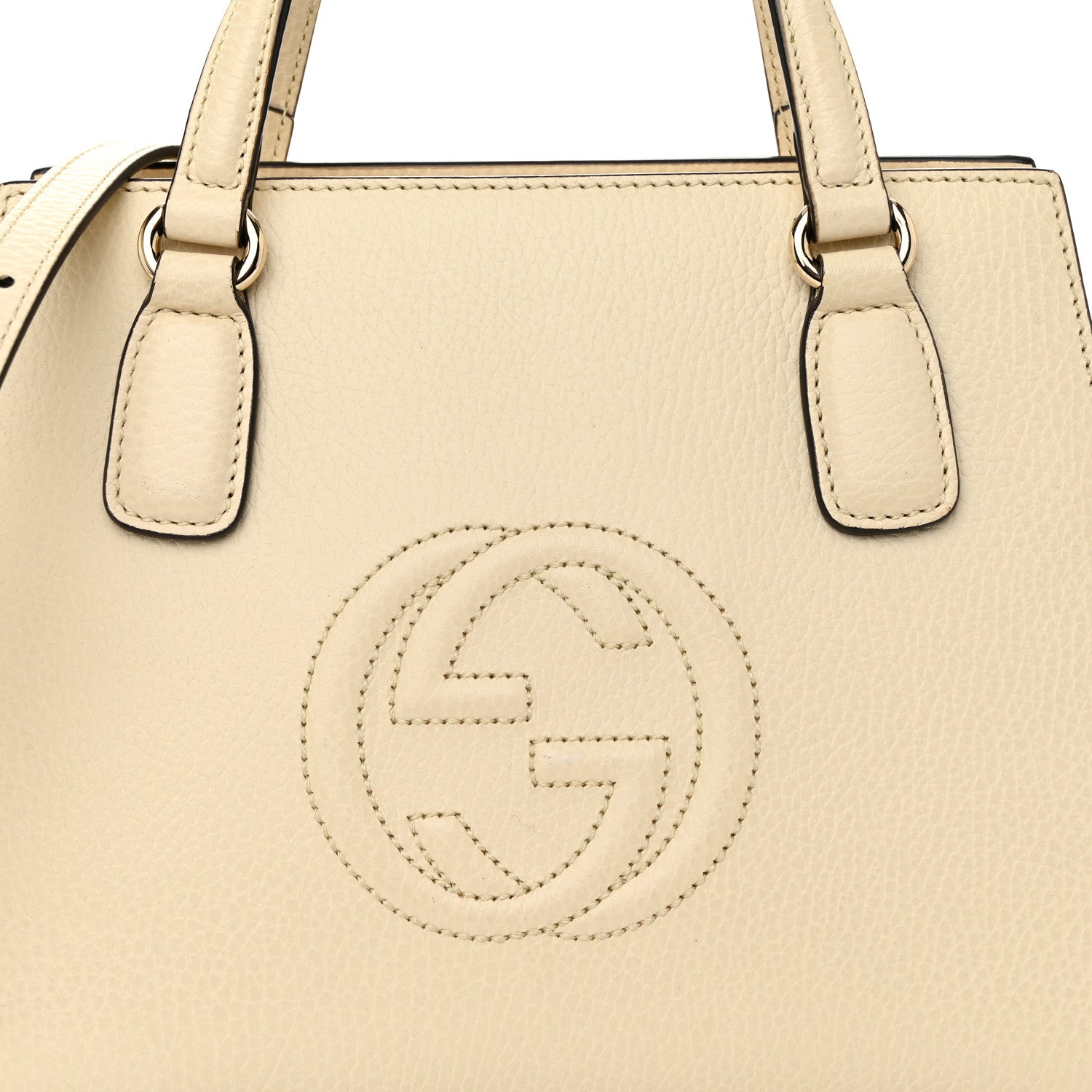 Gucci Dollar Calfskin Medium Soho Top Handle Satchel Ivoire 8 of 10