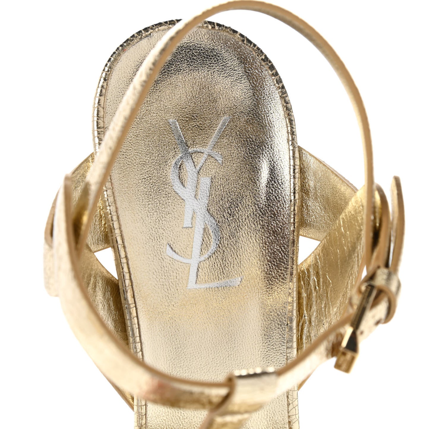 Supercrack Calfskin Tribute 105 Platform Sandals 39 Platino