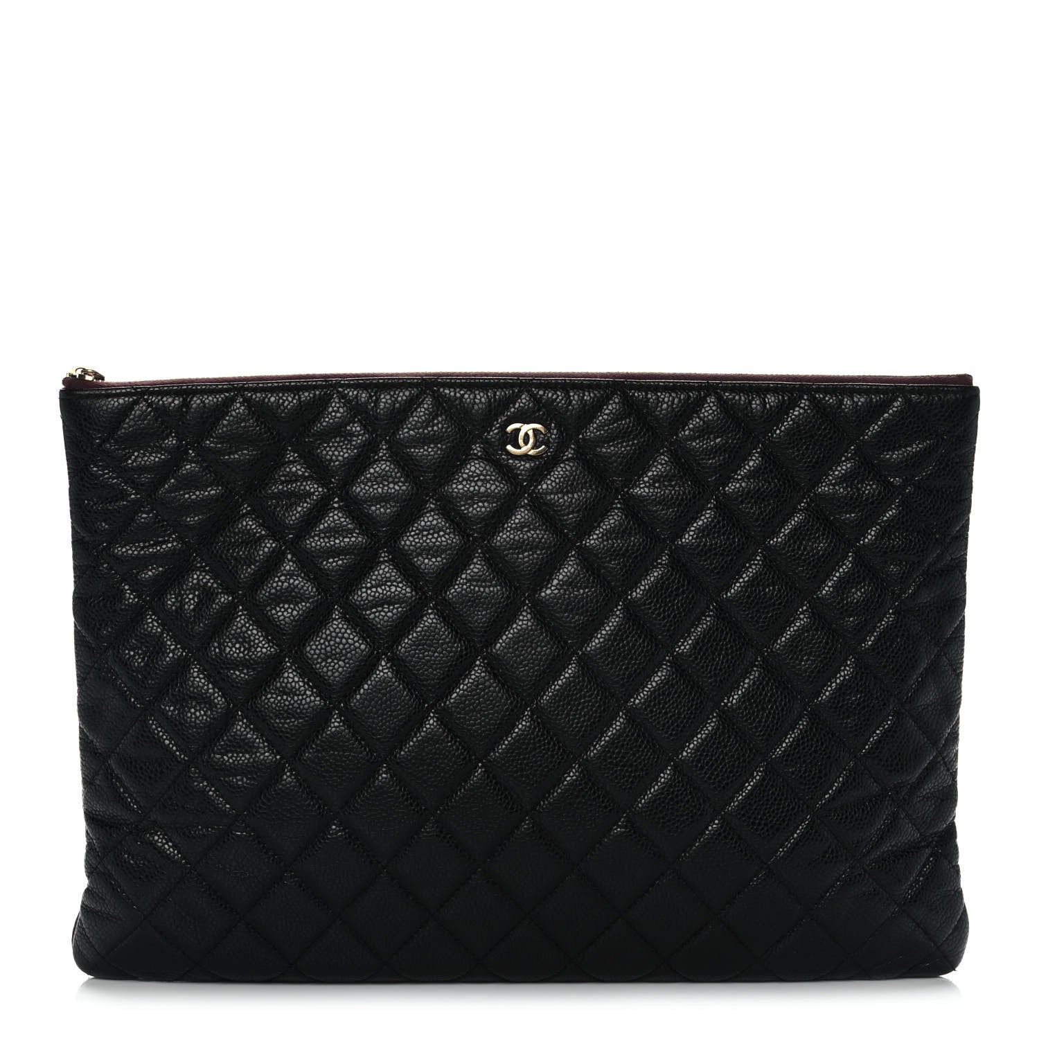 Chanel Caviar Quilted Large Cosmetic Case Black 1 of 11