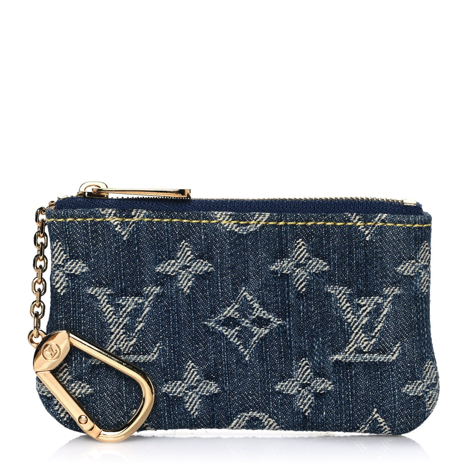 Louis Vuitton Monogram Denim Key Pouch Blue 1 of 7