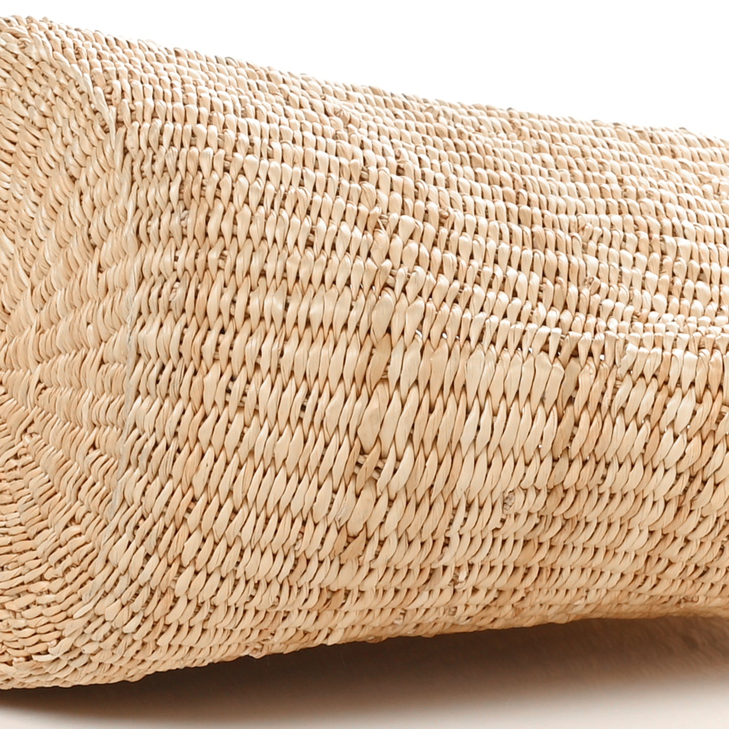 Calfskin Raffia Paulas Ibiza Small Shell Basket Tote Bag Natural Tan