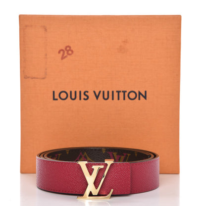 Louis Vuitton Rainbow Monogram 30mm LV Initiales Reversible Belt 80 32 Fuschia 9 of 9
