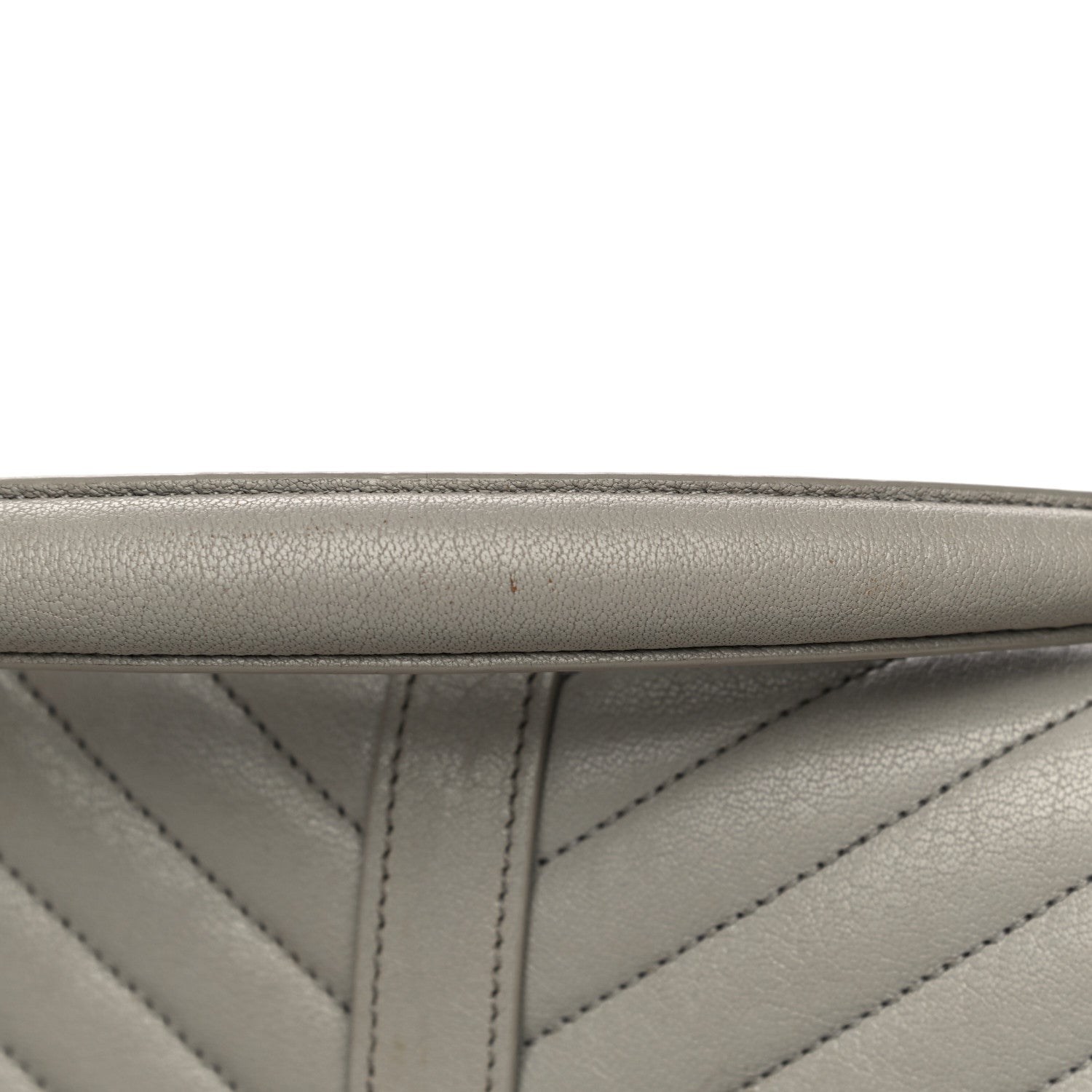 Saint Laurent Sheepskin Matelasse Large Monogram College Satchel Light Grey 28 of 31