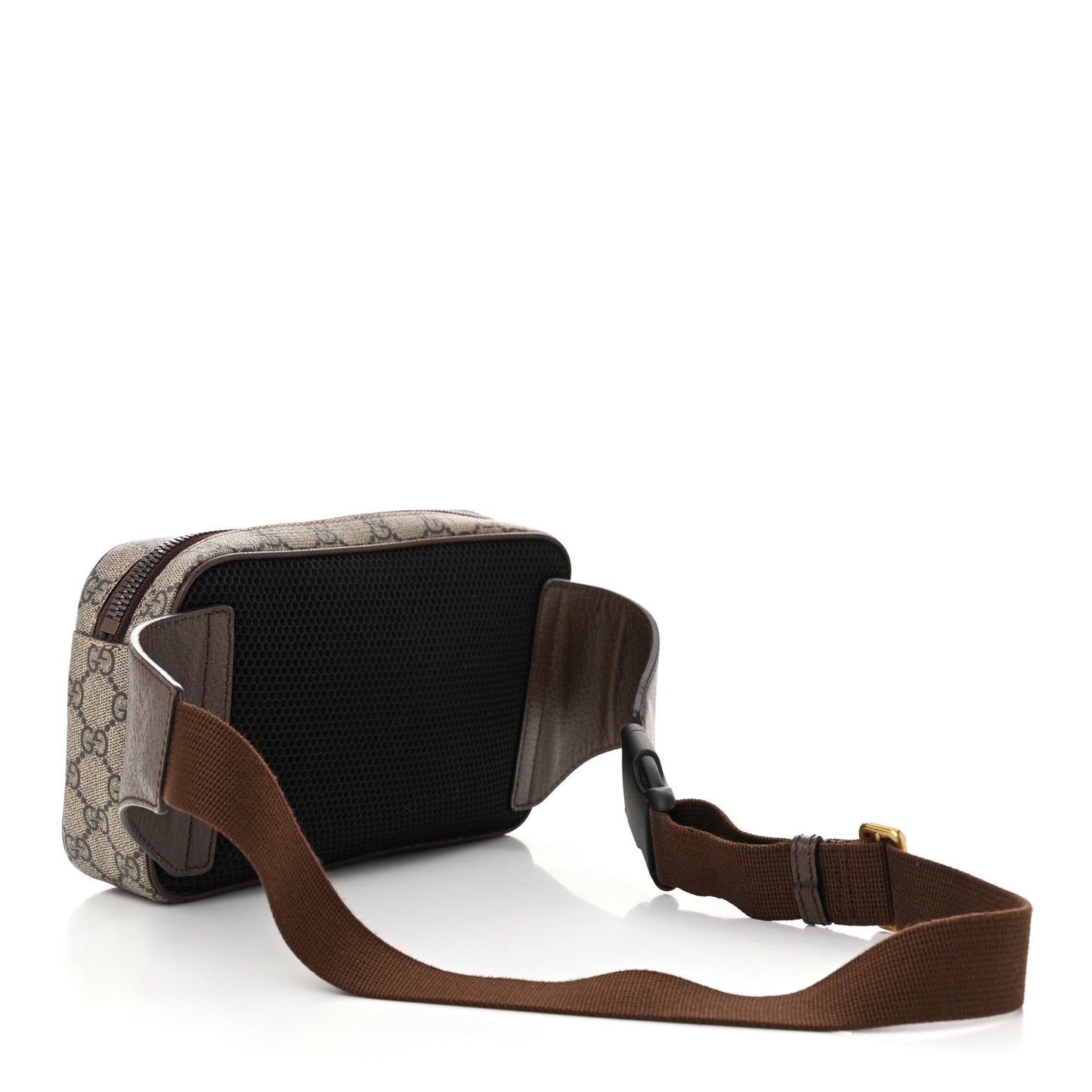 Soft GG Supreme Monogram Medium Ophidia Belt Bag Dark Brown