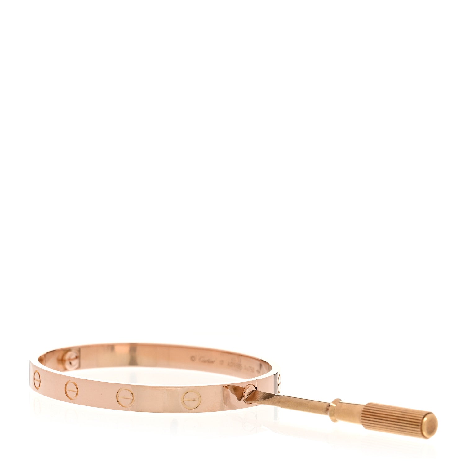 Cartier 18K Pink Gold LOVE Bracelet 17 3 of 9