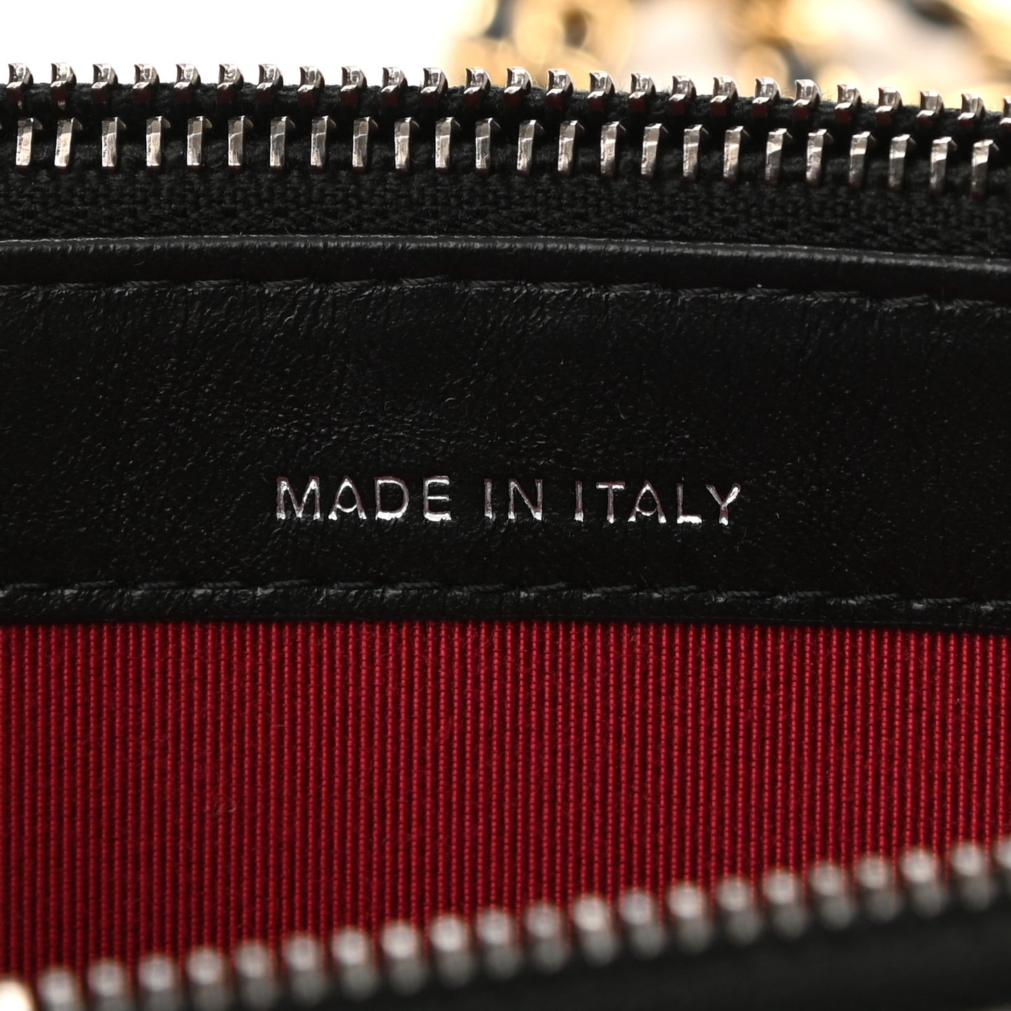 Aged Calfskin Quilted Small Gabrielle Clutch With Chain Black