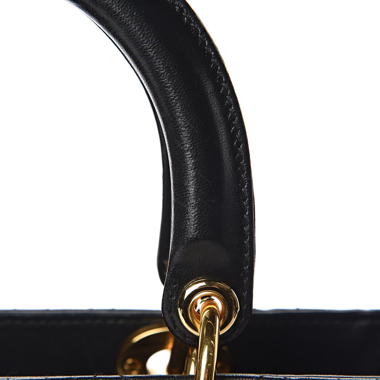 Christian Dior Lambskin Cannage Medium Lady Dior Black 11 of 17