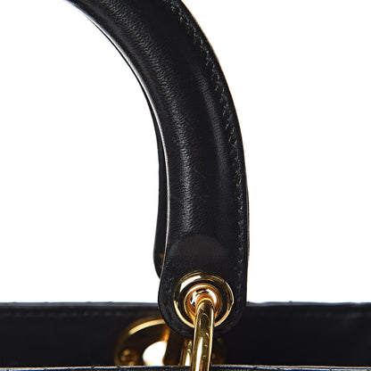 Christian Dior Lambskin Cannage Medium Lady Dior Black 11 of 17