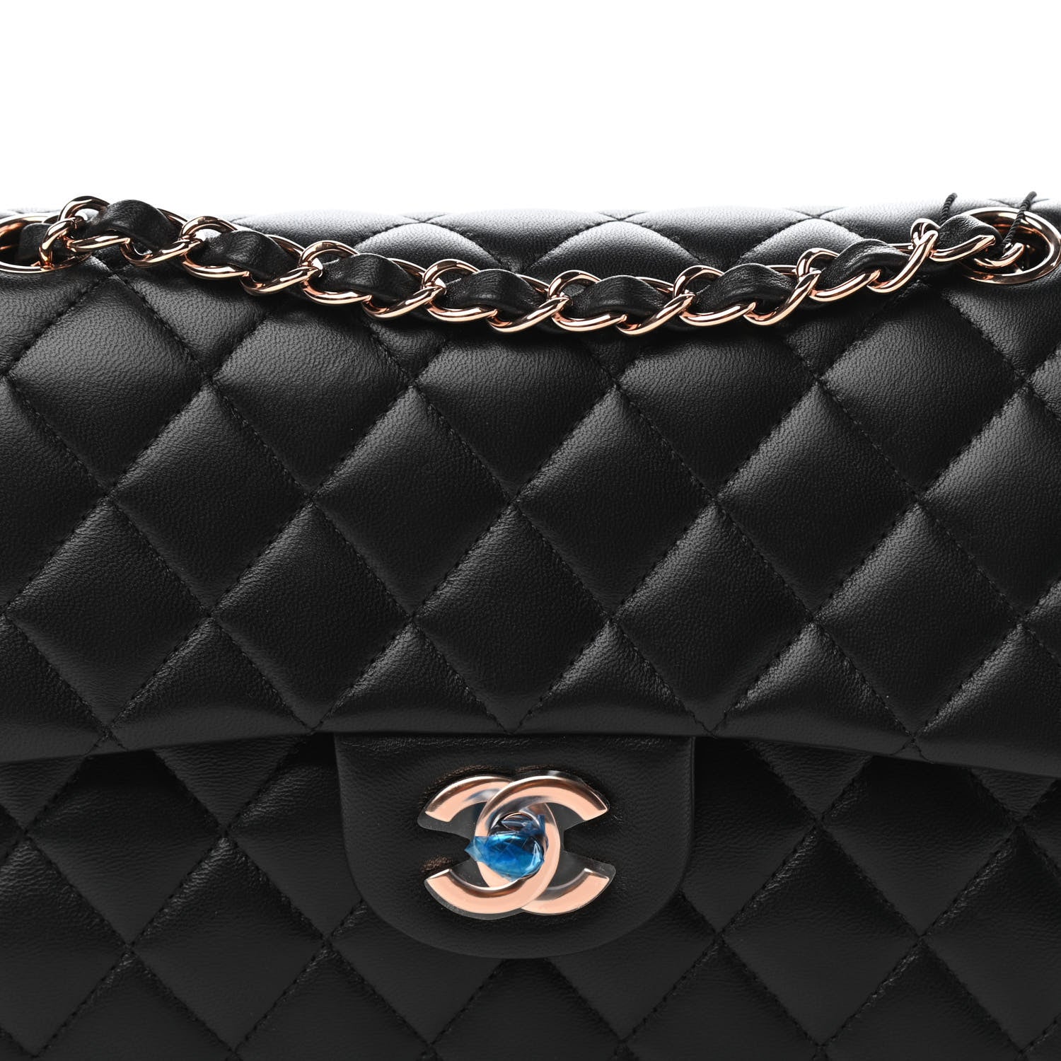 Chanel Lambskin Quilted Small Double Flap Black 10 of 11