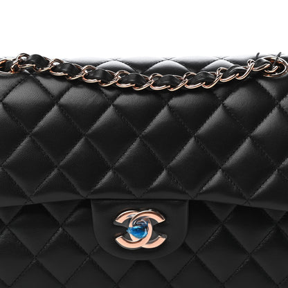 Chanel Lambskin Quilted Small Double Flap Black 10 of 11