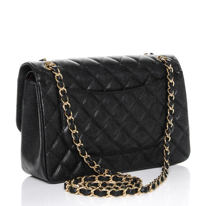Chanel Caviar Quilted Jumbo Double Flap Black 3 of 7