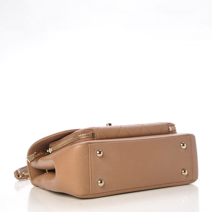 Chanel Caviar Quilted Small Business Affinity Flap Camel 4 of 9