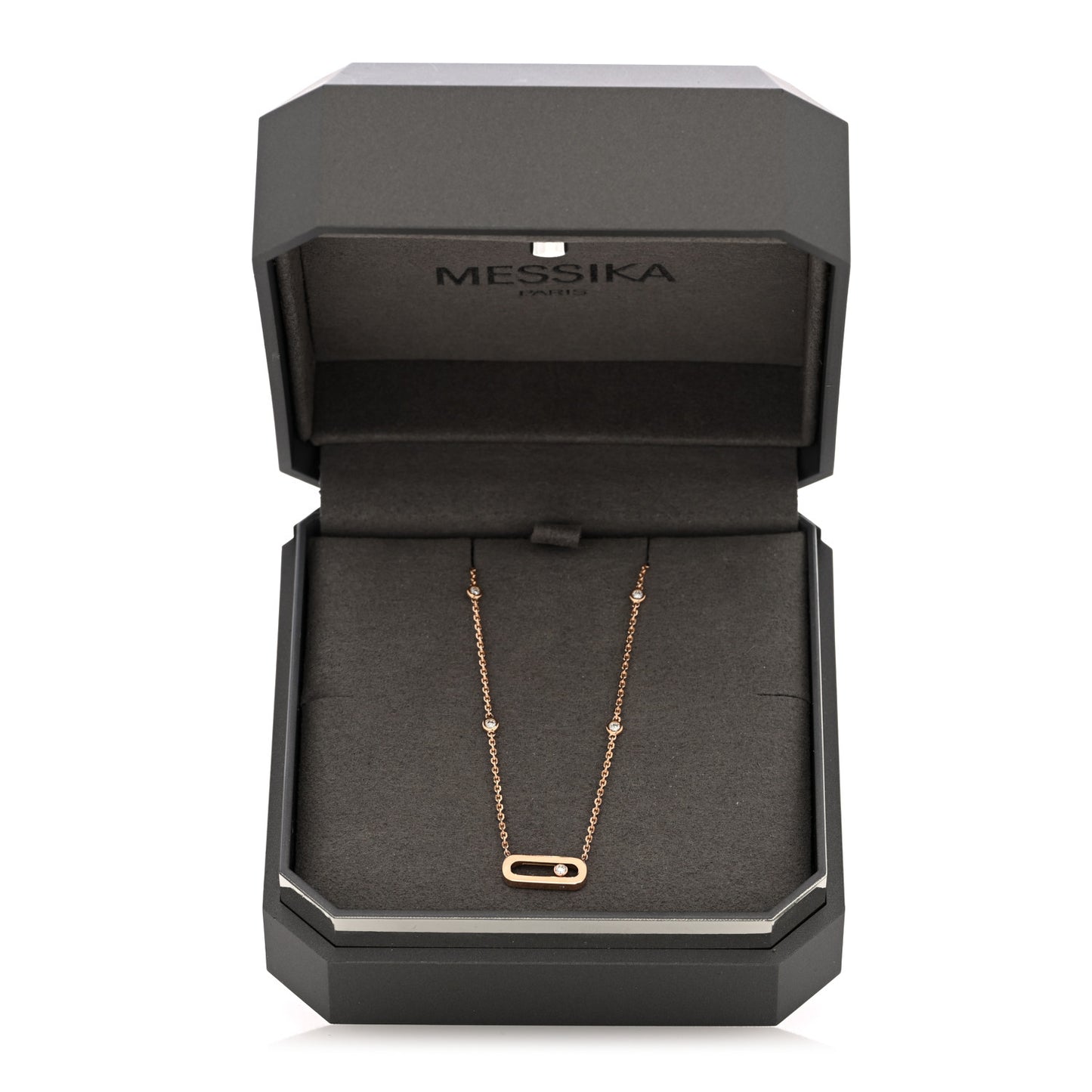 18K White Gold Diamond Move Uno Necklace