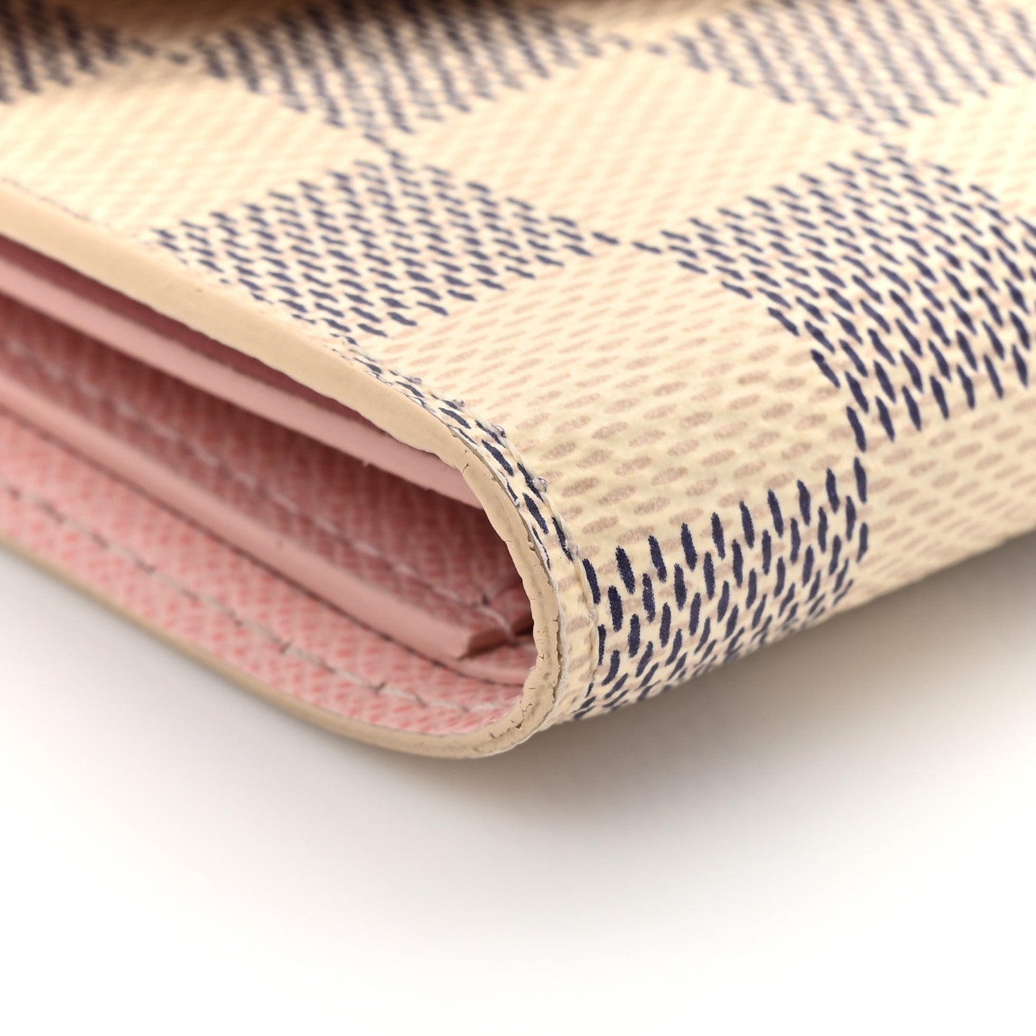 Louis Vuitton Damier Azur Victorine Wallet Rose Ballerine 9 of 12