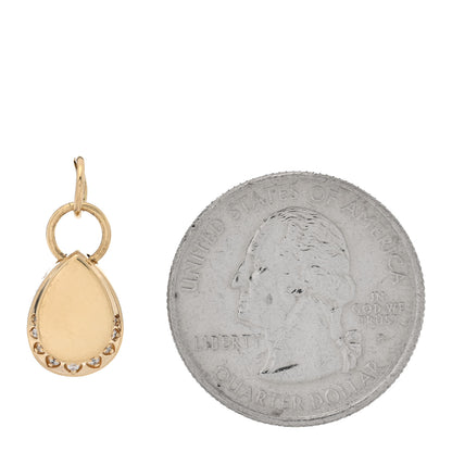 Foundrae 18K Yellow Gold Diamond Teardrop Pendant 2 of 4