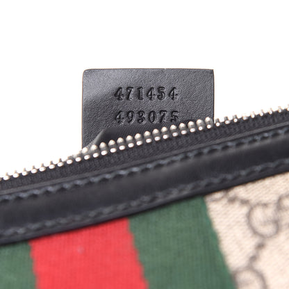 Gucci GG Supreme Monogram Web Messenger Bag Black 7 of 10