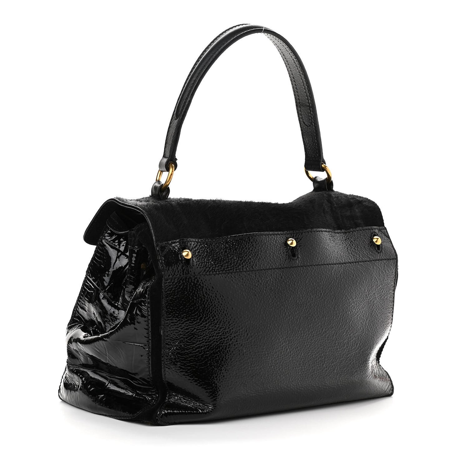Pony Hair Patent Medium Muse Two Black