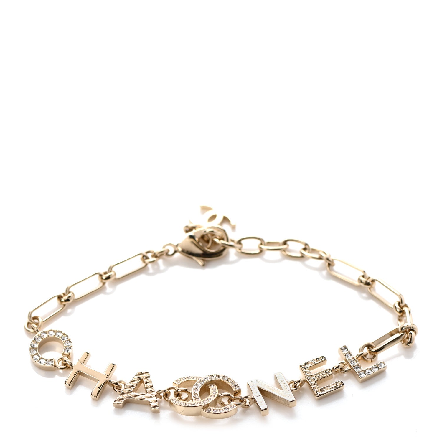 Chanel Metal Logo CC Chain Bracelet Gold 1 of 4
