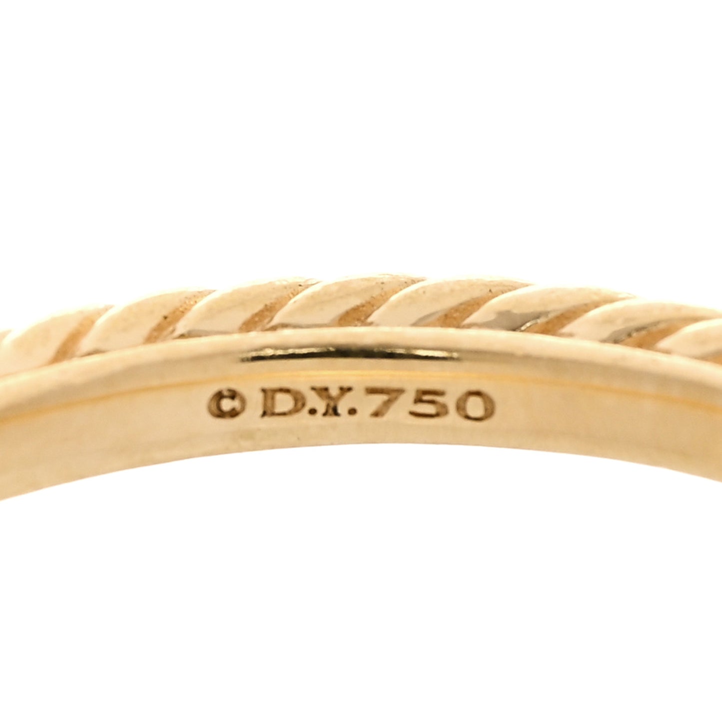 18K Yellow Gold 2mm Cable Collectibles Stack Ring 54 7