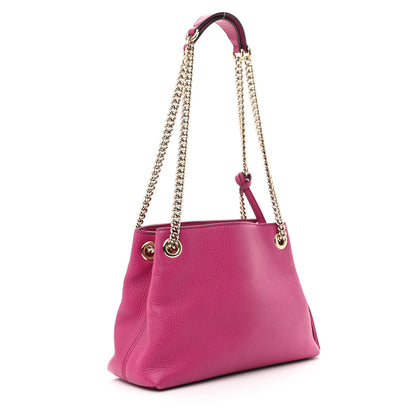 Gucci Cellarius Calfskin Small Soho Chain Shoulder Bag Bright Bouganville 3 of 11