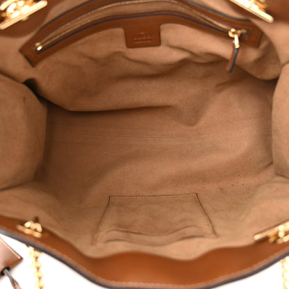 Gucci GG Supreme Monogram Medium Padlock Tote Beige Cuir 5 of 11