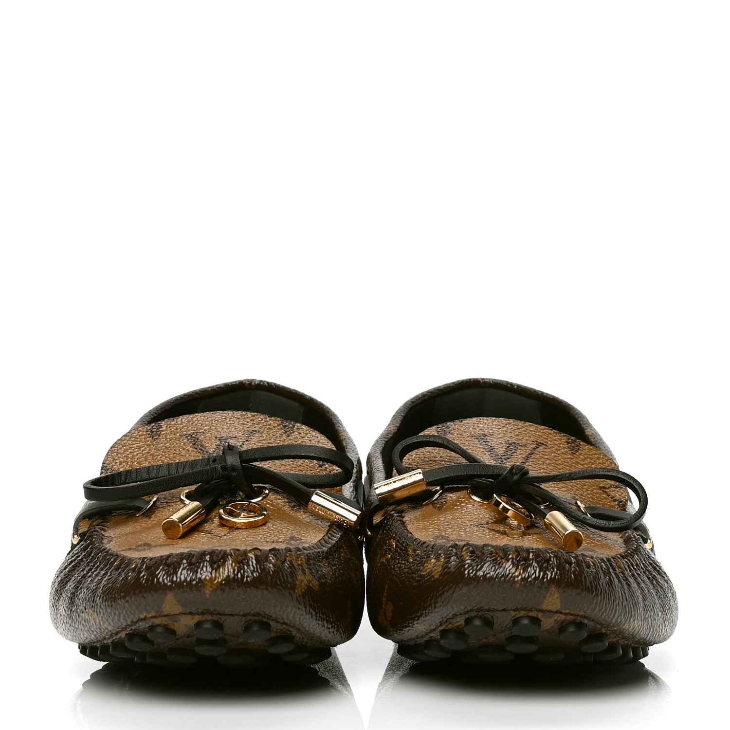 Louis Vuitton Patent Reverse Monogram Gloria Loafers 38.5 2 of 5
