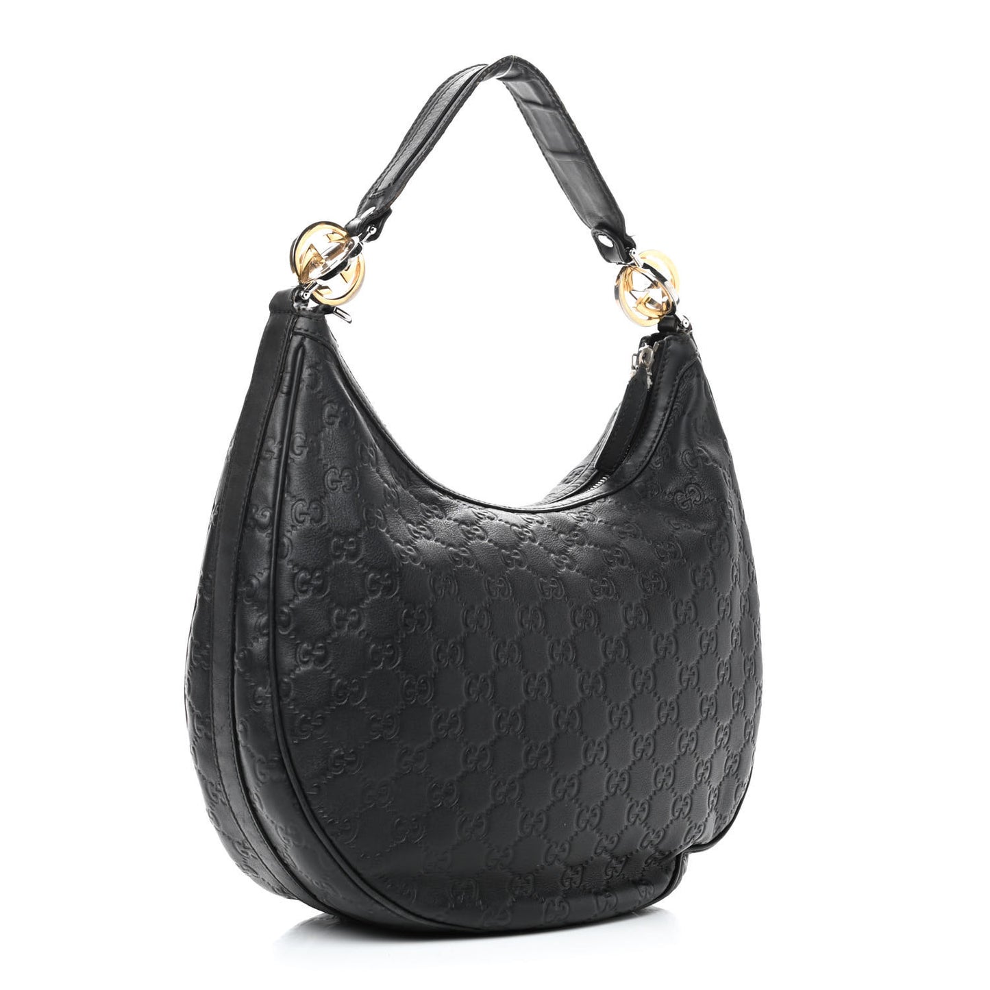 Guccissima Medium GG Twins Hobo Black