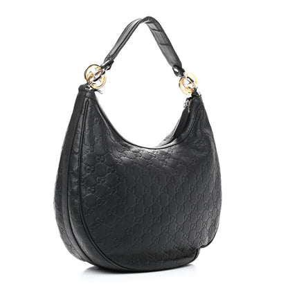 Gucci Guccissima Medium GG Twins Hobo Black 2 of 14